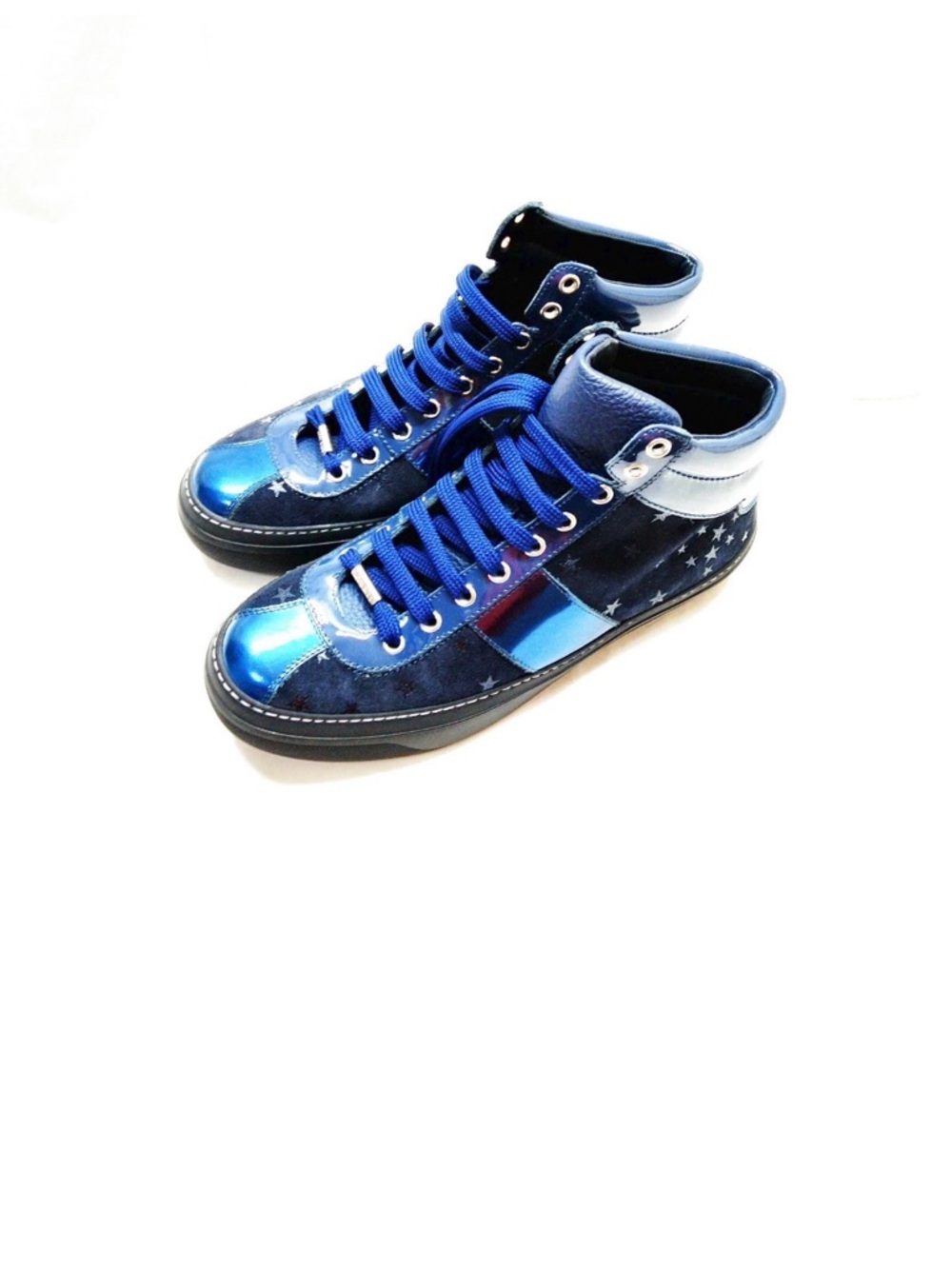 Jimmy Choo Sneakers Men Navy Blue Suede